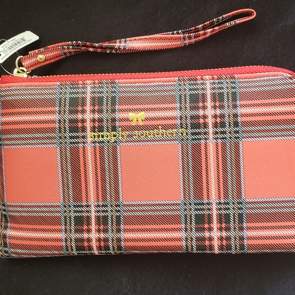 Simply Southern Plaid wallet wristlet